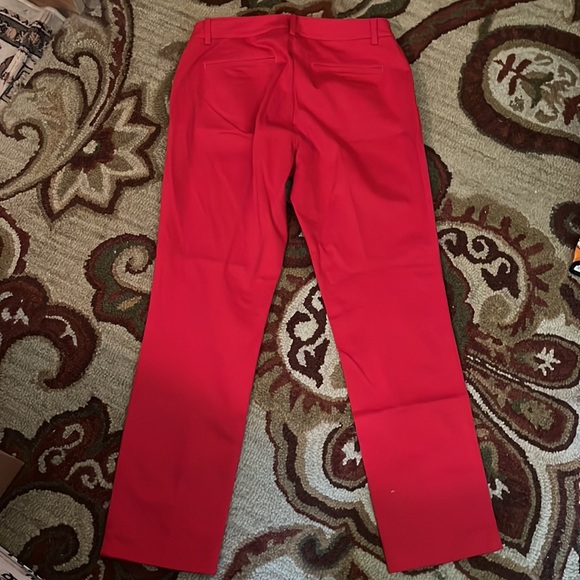 RALPH LAUREN Size 8 Stretchy Cotton Blend Vivid Red Pants Cozy Valentine $119NEW - Picture 5 of 16